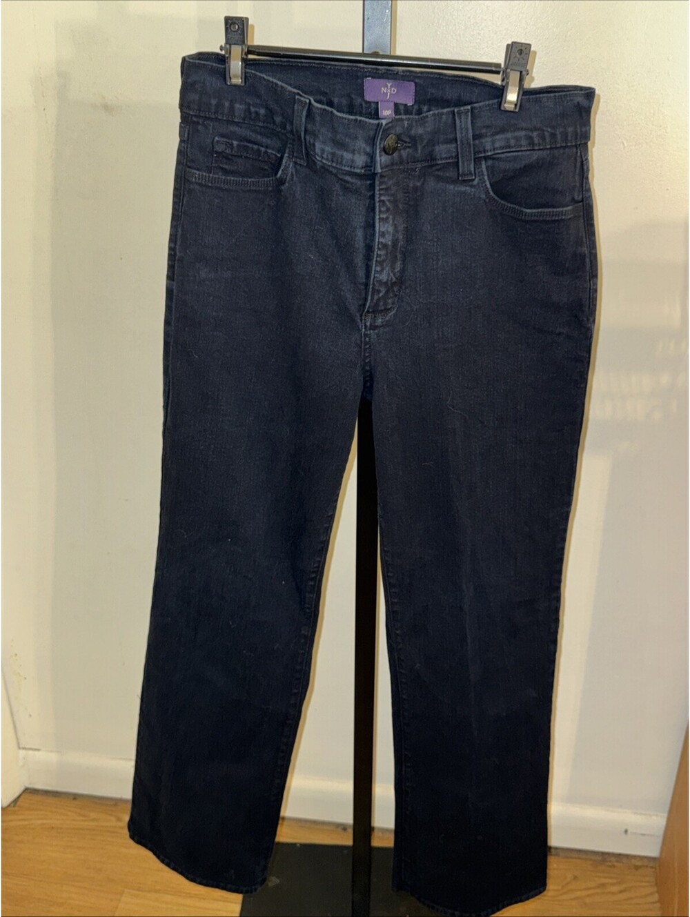 NYDJ Barbara Bootcut Jeans Womens 10 Black Lift Tuck Technology Denim